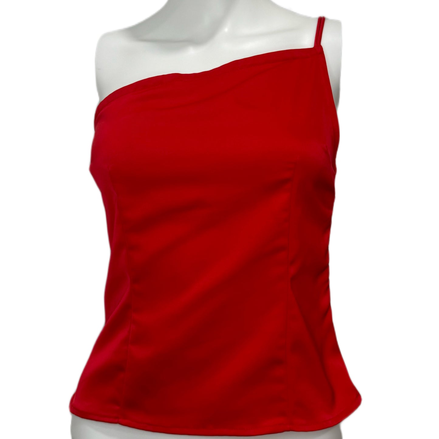 One Shoulder Strap Satin Top